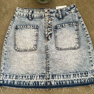 SO Light Wash Denim Mini Skirt